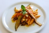 Cuisine italienne au restaurant Eléphant 2, à Nîmes Marguerittes - PENNE ALLA NORMA.